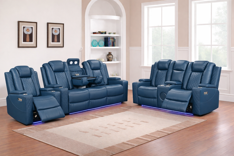 Dearborn Blue Sofa & Loveseat & Chair - DEARBORN-BL-SLC