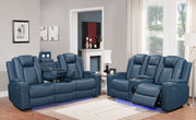 Dearborn Blue Sofa & Loveseat - DEARBORN-BL-SLS