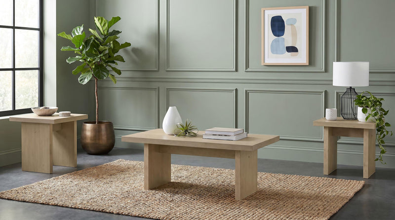 Decker 47-Inch Rectangular Cocktail Coffee Table Natural Oak - 706468