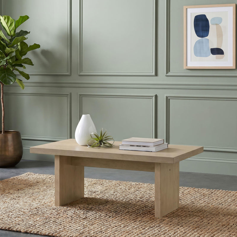 Decker 47-Inch Rectangular Cocktail Coffee Table Natural Oak - 706468