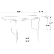 Decker 47-Inch Rectangular Cocktail Coffee Table Walnut - 706488