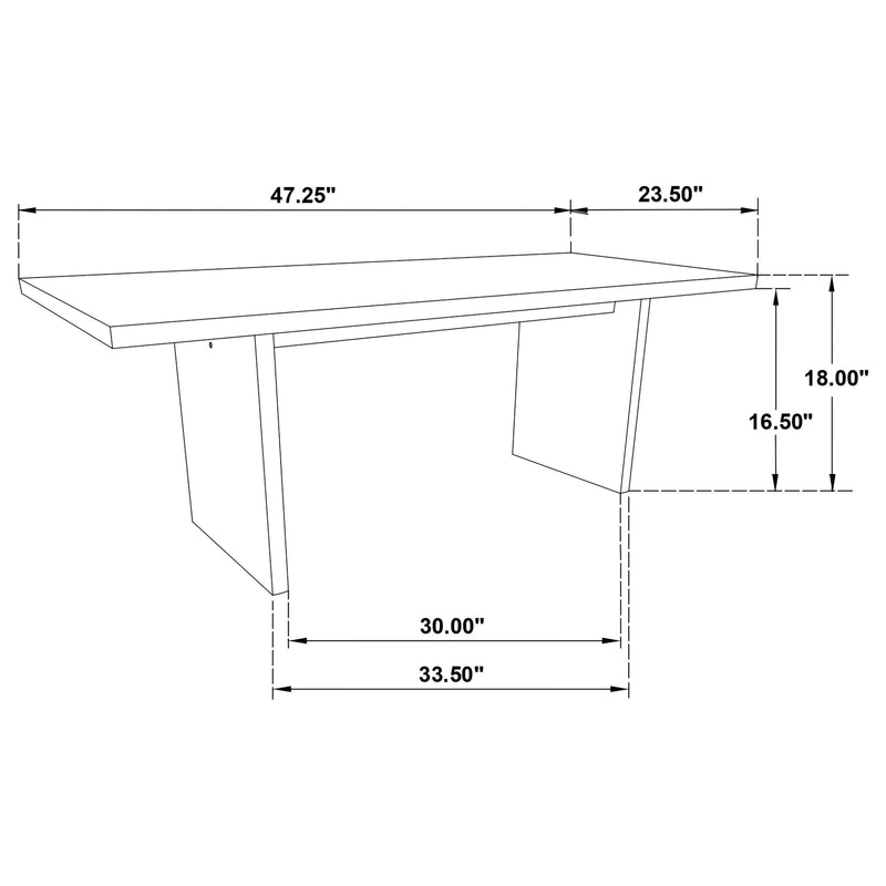 Decker 47-Inch Rectangular Cocktail Coffee Table Walnut - 706488