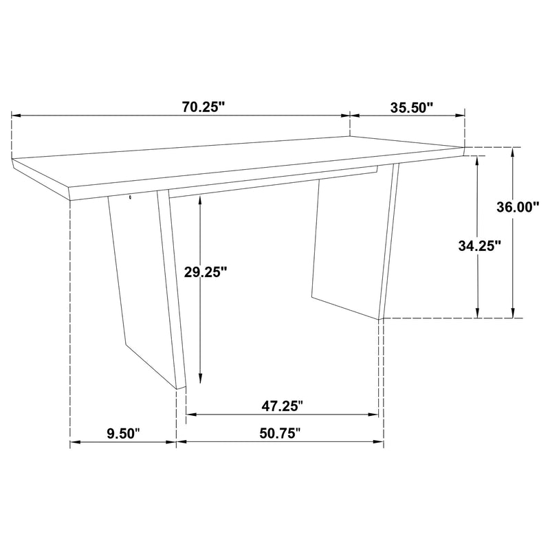 Decker 7-piece 70-inch Counter Height Dining Set Grey and Walnut - 193958WAL-S7E
