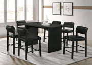 Decker 7-piece 70-inch Rectangular Counter Height Dining Set Black - 193958BLK-S7C