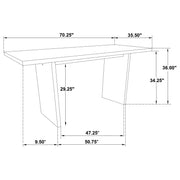 Decker 7-piece 70-inch Rectangular Counter Height Dining Set Black - 193958BLK-S7C
