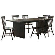 Decker 7-piece 82-inch Rectangular Dining Set Black - 193951BLK-S7G