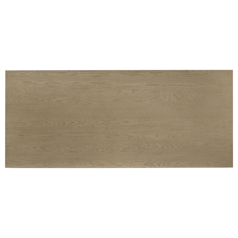 Decker 7-piece 82-inch Rectangular Dining Set Black and Natural Oak - 193951NAT-S7C