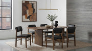 Decker 7-piece 82-inch Rectangular Dining Set Black and Walnut - 193951WAL-S7C