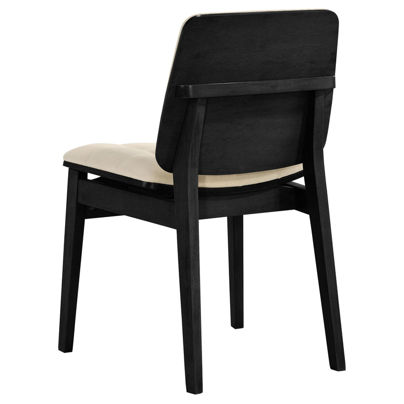 Decker 7-piece 82-inch Rectangular Dining Set Cream and Black - 193951BLK-S7D