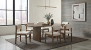 Decker 7-piece 82-inch Rectangular Dining Set Cream and Walnut - 193951WAL-S7B