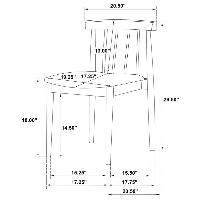 Decker 7-piece 82-inch Rectangular Dining Set Wheat and Walnut - 193951WAL-S7A