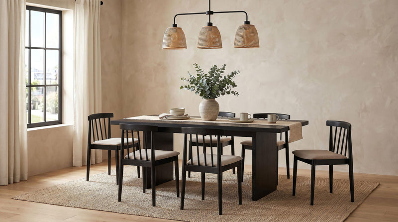 Decker 82-inch Rectangular Wood Dining Table Black - 193951BLK