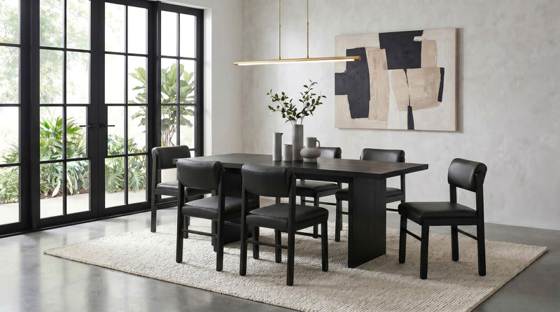 Decker 82-inch Rectangular Wood Dining Table Black - 193951BLK
