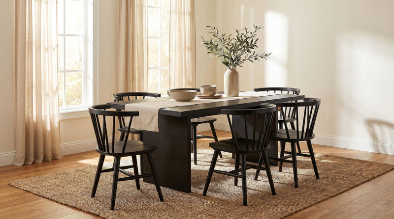 Decker 82-inch Rectangular Wood Dining Table Black - 193951BLK