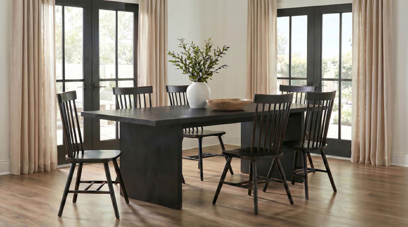 Decker 82-inch Rectangular Wood Dining Table Black - 193951BLK
