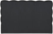 Deco Boucle Fabric Queen Bed (3 Boxes) Black - Gate FurnitureQueen Bed
