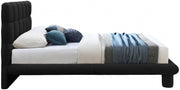 Deco Boucle Fabric Queen Bed (3 Boxes) Black - Gate FurnitureQueen Bed