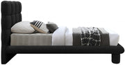 Deco Boucle Fabric Twin Bed (3 Boxes) Black - Gate FurnitureTwin Bed