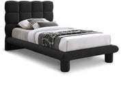 Deco Boucle Fabric Twin Bed (3 Boxes) Black - Gate FurnitureTwin Bed