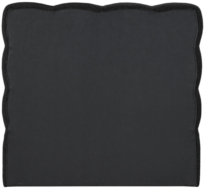 Deco Boucle Fabric Twin Bed (3 Boxes) Black - Gate FurnitureTwin Bed