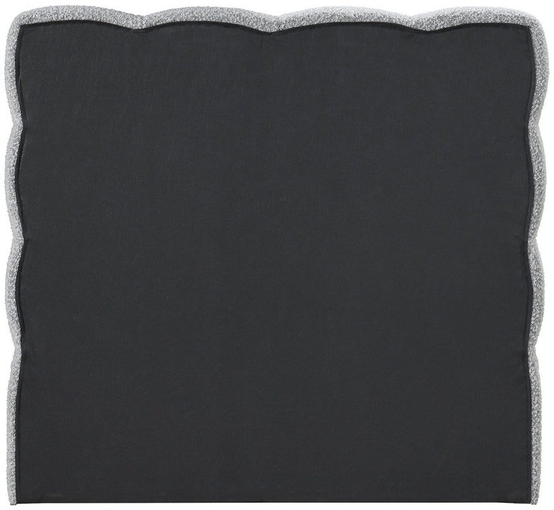 Deco Boucle Fabric Twin Bed (3 Boxes) Grey - Gate FurnitureTwin Bed