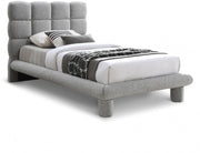 Deco Boucle Fabric Twin Bed (3 Boxes) Grey - Gate FurnitureTwin Bed