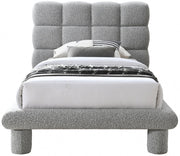 Deco Boucle Fabric Twin Bed (3 Boxes) Grey - Gate FurnitureTwin Bed