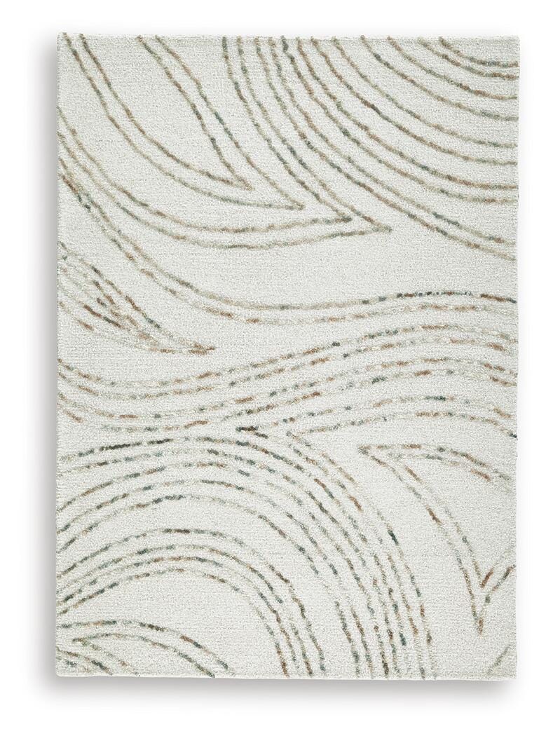 Deenbury Ivory/Green/Brown 5' x 7' Area Rug - R407862