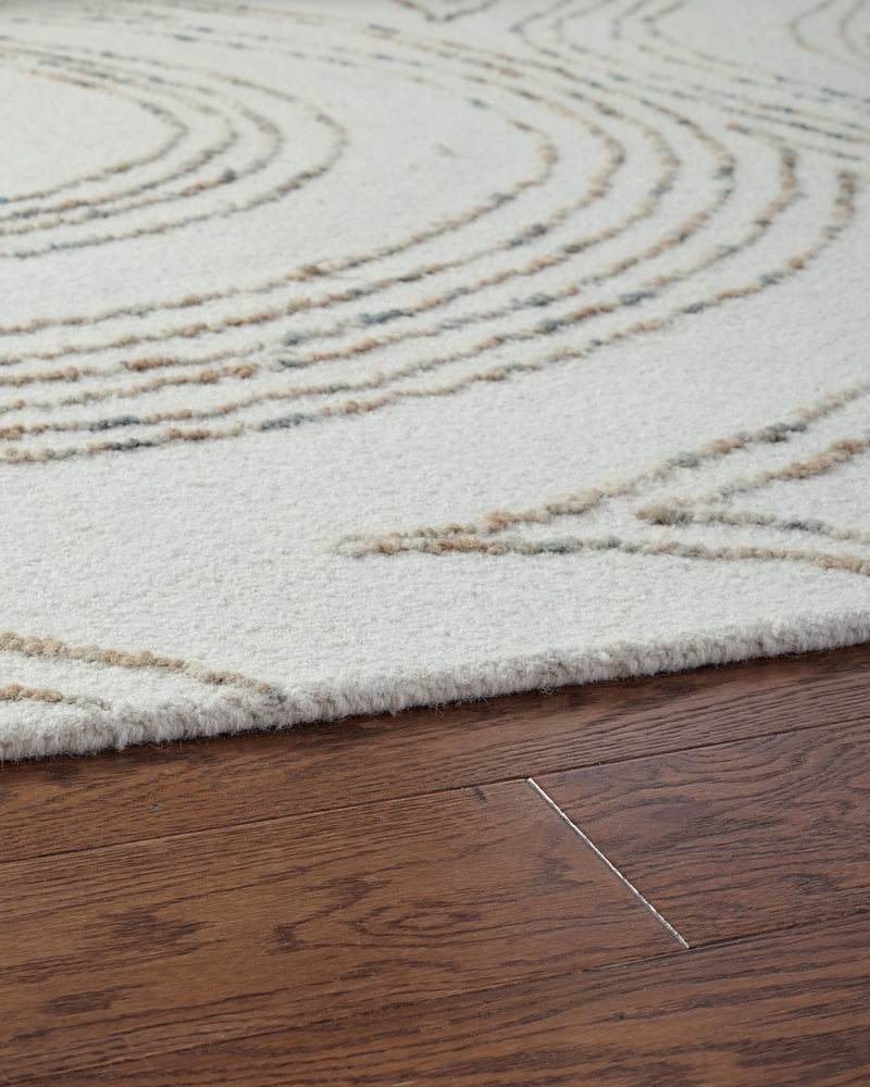 Deenbury Ivory/Green/Brown 7'8" x 10' Area Rug - R407861