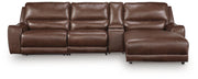 DeepWakes Canyon 4-Piece Reclining Sectional with Chaise and Storage Console - PCU62607S26