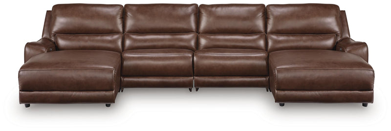 DeepWakes Canyon 4-Piece Reclining Sectional with Double Chaise - PCU62607S37