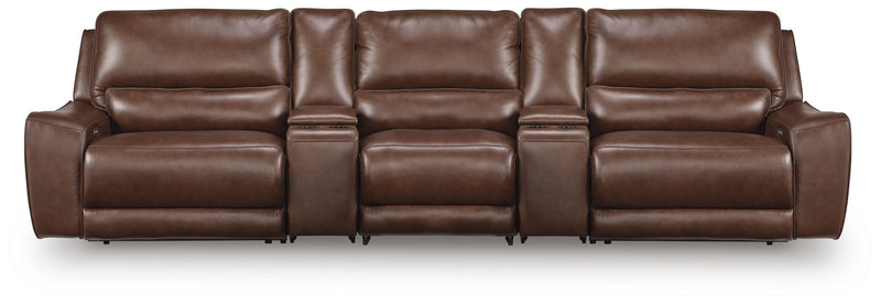 DeepWakes Canyon 5-Piece Reclining Sectional with Storage Consoles - PCU62607S39