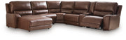 DeepWakes Canyon 6-Piece Power Reclining Sectional with Chaise - PCU62607S19