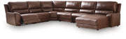 DeepWakes Canyon 6-Piece Reclining Sectional with Chaise - PCU62607S33