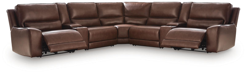 DeepWakes Canyon 7-Piece Reclining Sectional with Storage Consoles - PCU62607S34