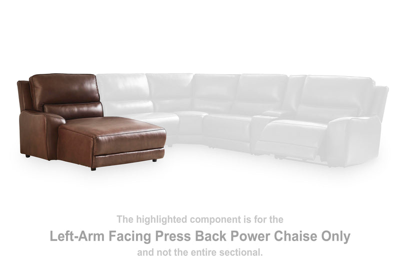 DeepWakes Canyon Left-Arm Facing Press Back Power Chaise - PCU6260779