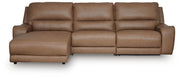 DeepWakes Caramel 3-Piece Reclining Sofa Chaise - PCU62606S23