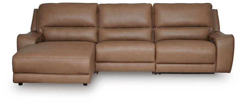 DeepWakes Caramel 3-Piece Reclining Sofa Chaise - PCU62606S23