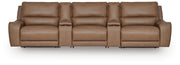 DeepWakes Caramel 5-Piece Power Reclining Sectional - PCU62606S14