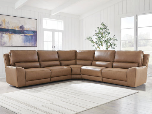 DeepWakes Caramel 5-Piece Power Reclining Sectional - PCU62606S8