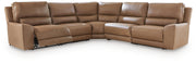 DeepWakes Caramel 5-Piece Power Reclining Sectional - PCU62606S8