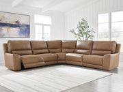 DeepWakes Caramel 5-Piece Power Reclining Sectional - PCU62606S8