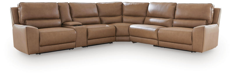 DeepWakes Caramel 6-Piece Power Reclining Sectional - PCU62606S10