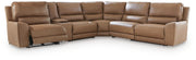 DeepWakes Caramel 6-Piece Reclining Sectional with Storage Console - PCU62606S36
