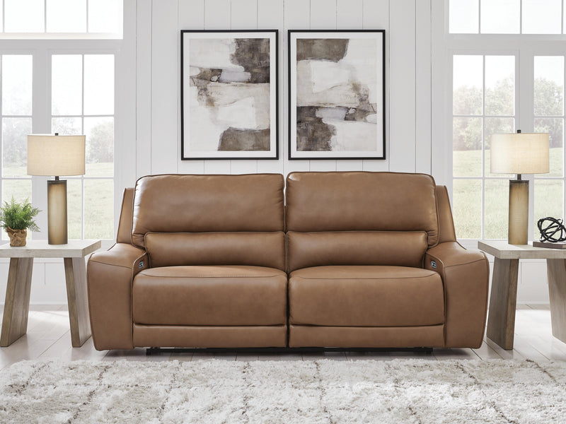 DeepWakes Caramel Power Reclining Sofa - PCU6260647