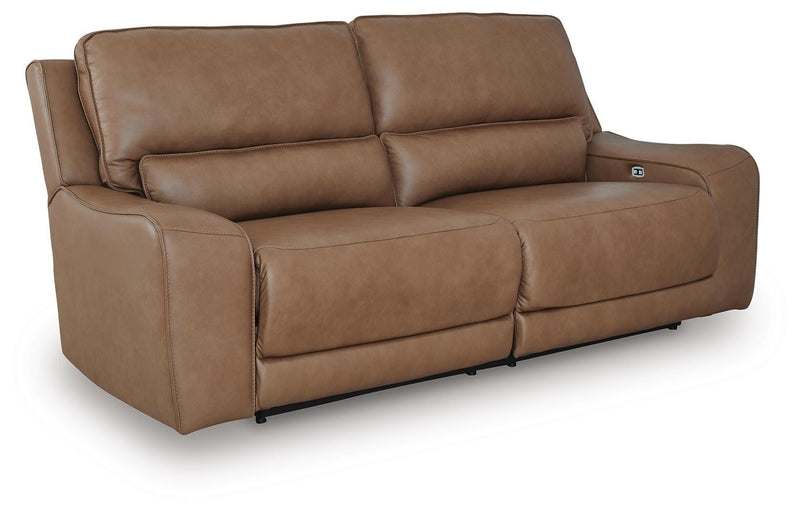 DeepWakes Caramel Power Reclining Sofa - PCU6260647