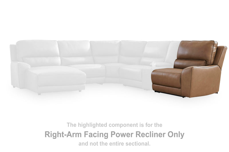 DeepWakes Caramel Right-Arm Facing Power Recliner - PCU6260662