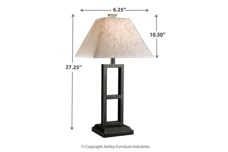 Deidra Black Table Lamp (Set of 2) - Gate FurnitureTable Lamp Pair
