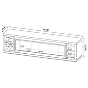 Deiter 79-inch TV Stand Fireplace Media Console Black - 722833