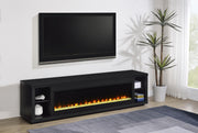 Deiter 79-inch TV Stand Fireplace Media Console Black - 722833